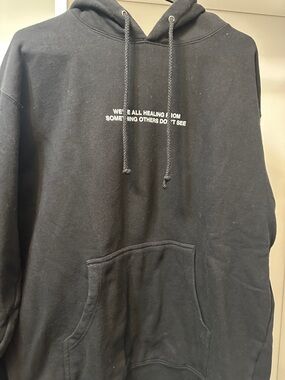 Black Graphic Hoodie Sweatshirt - Unbranded